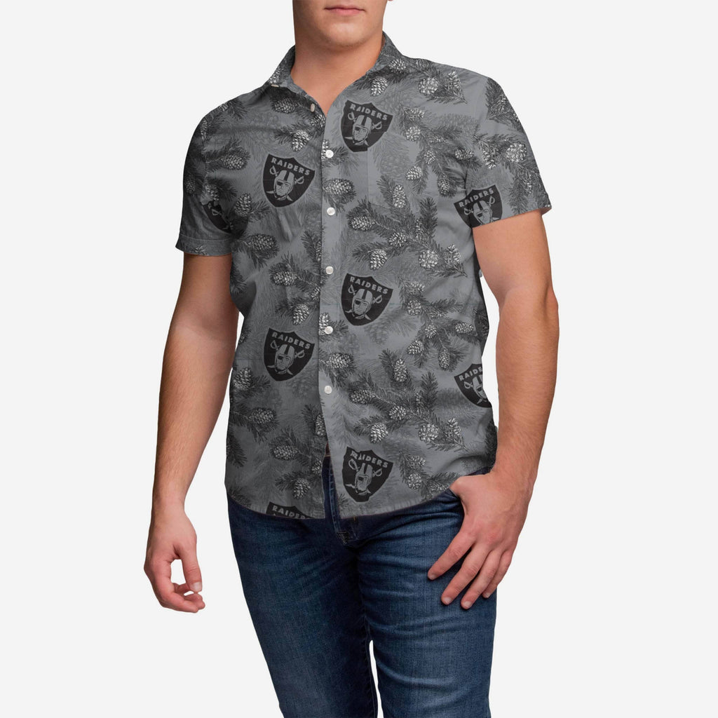 Las Vegas Raiders Pinecone Button Up Shirt FOCO S - FOCO.com