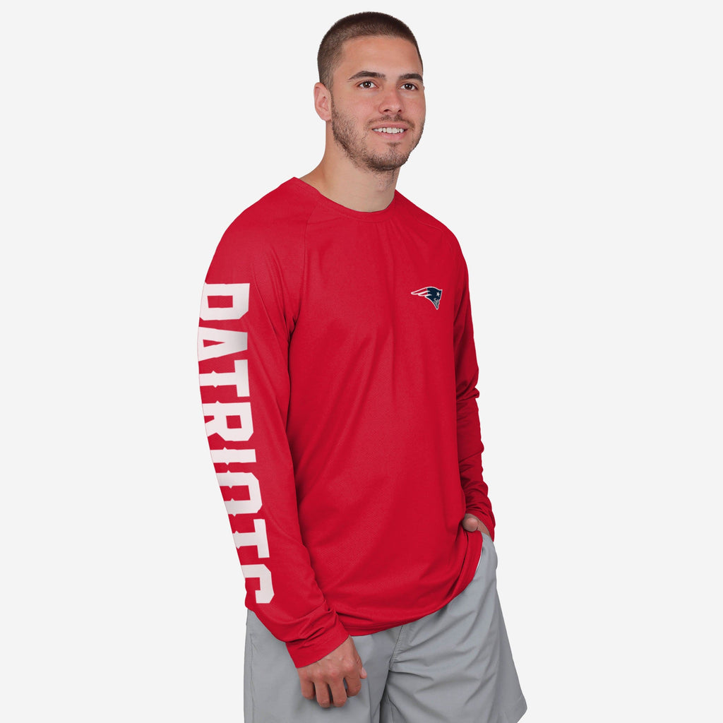 New England Patriots Rash Guard Long Sleeve Swim Shirt FOCO S - FOCO.com