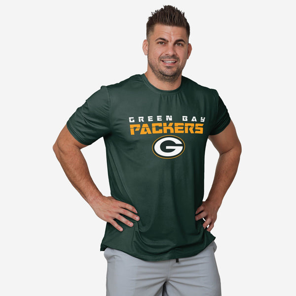 Green Bay Packers NFL Mens Rash Guard Long Sleeve Swim Shirt