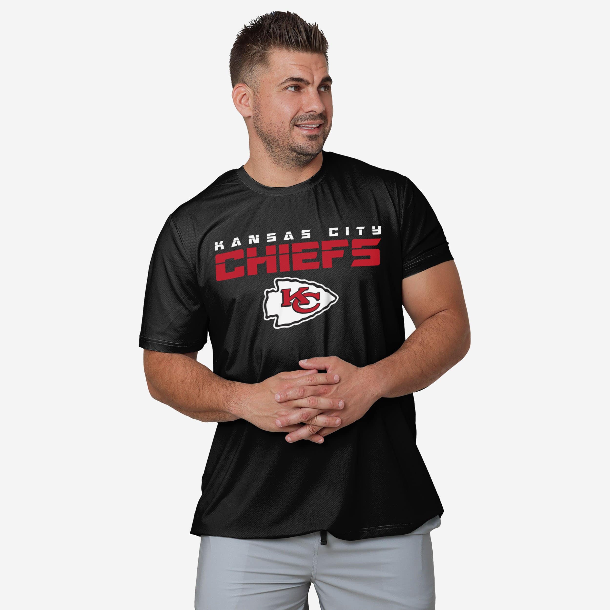 Kansas City Chiefs NFL Mens Rash Guard Long Sleeve Swim Shirt