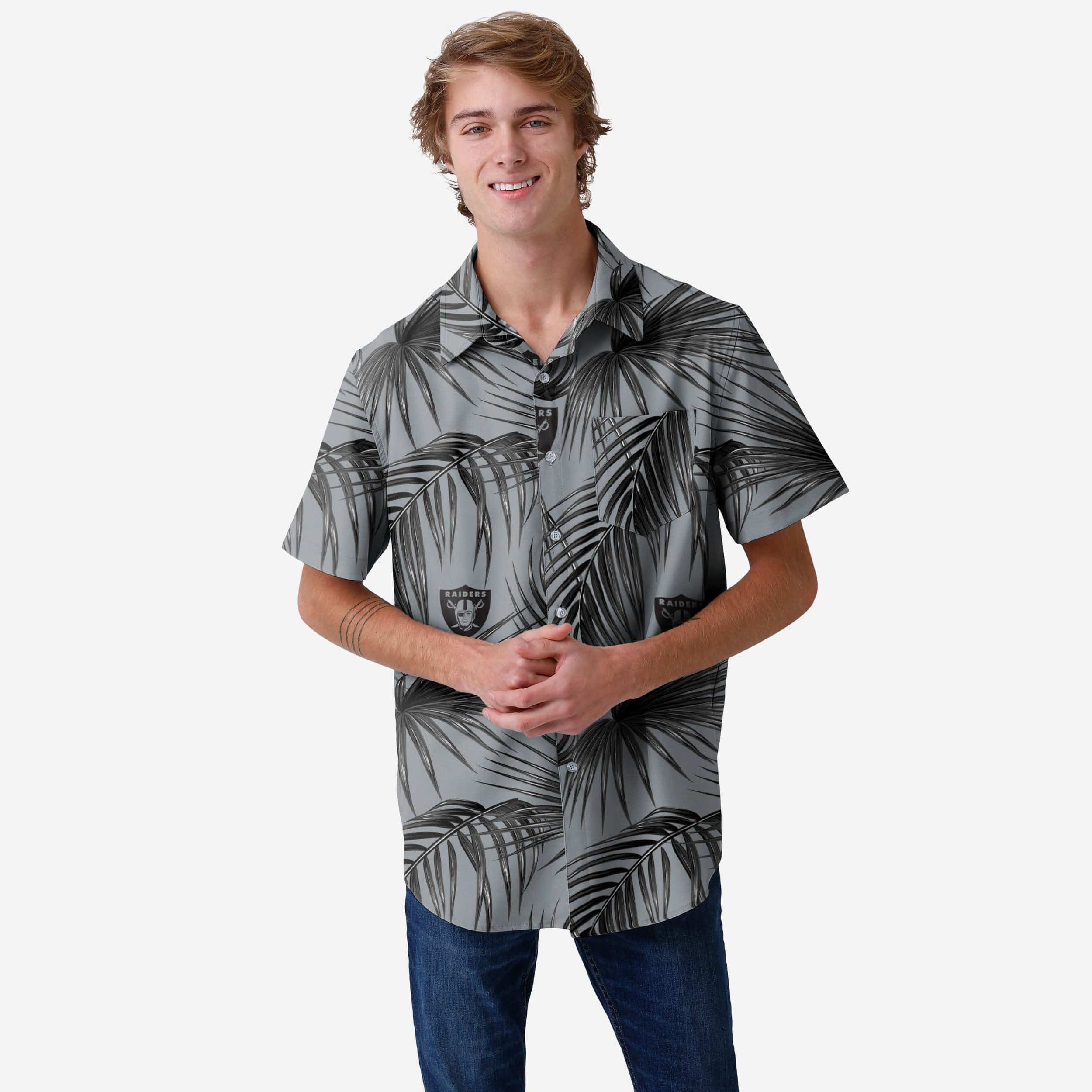 Los Angeles Dodgers Logo Hawaiian Shirt Men Dodgers Baseball Apparel  Monochrome Pattern Vacation - Best Seller Shirts Design In Usa