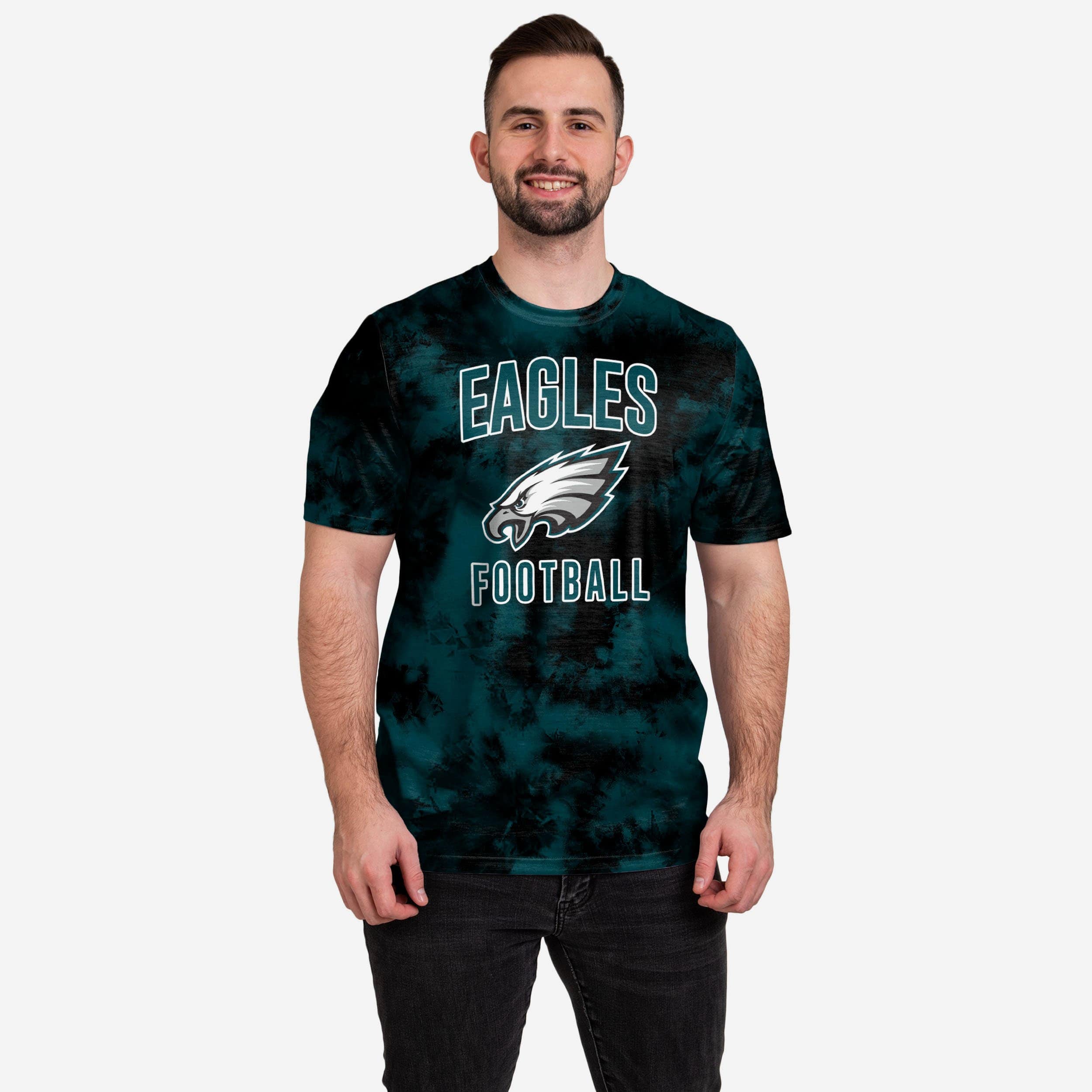 Philadelphia Eagles Pink Baby Doll Tie Dye Long Sleeve