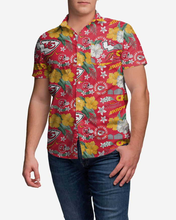 Kansas City Chiefs City Style Button Up Shirt FOCO S - FOCO.com