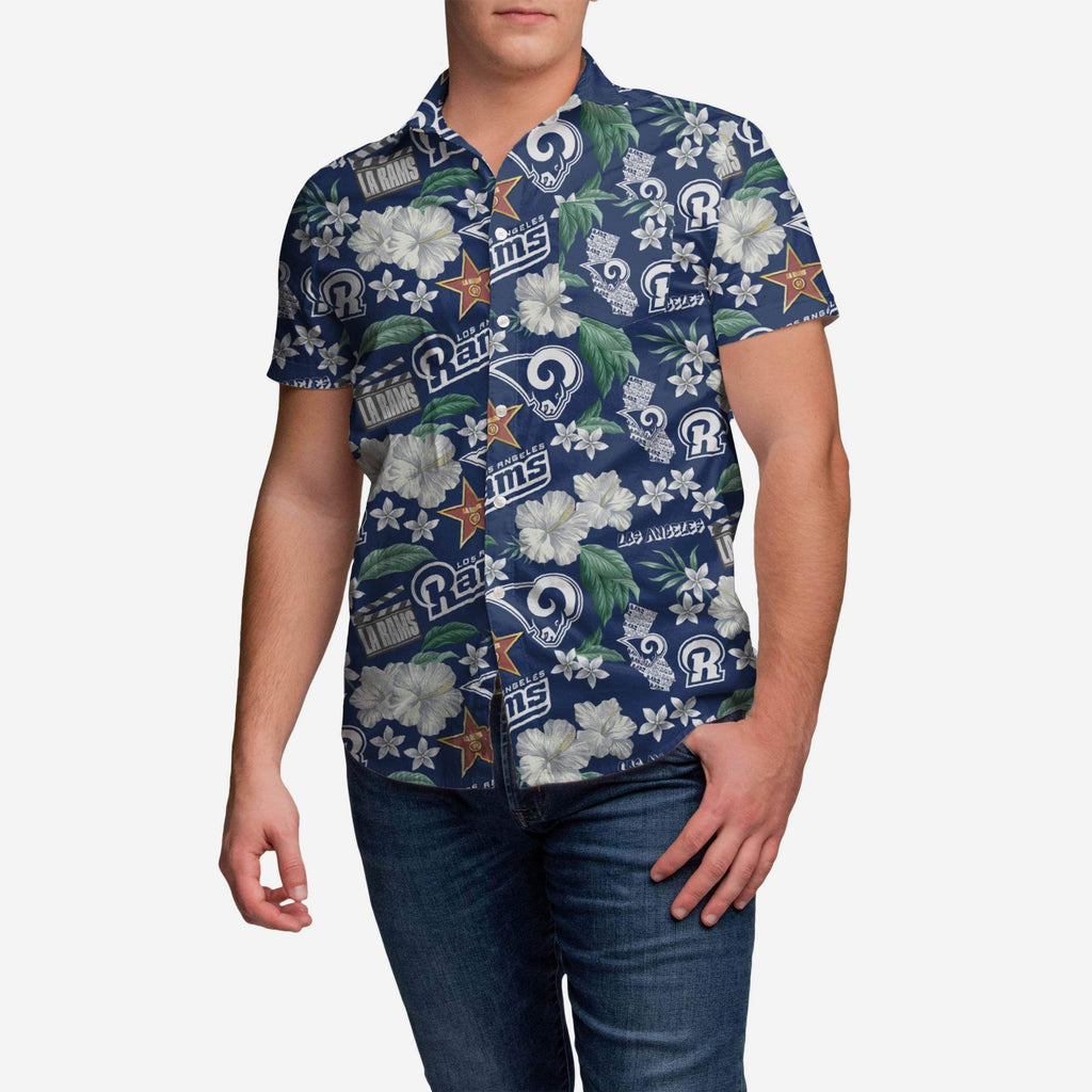 Los Angeles Rams City Style Button Up Shirt FOCO S - FOCO.com