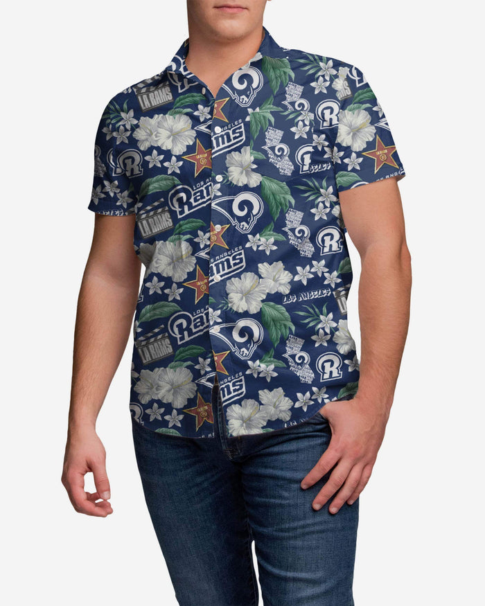 Los Angeles Rams City Style Button Up Shirt FOCO S - FOCO.com