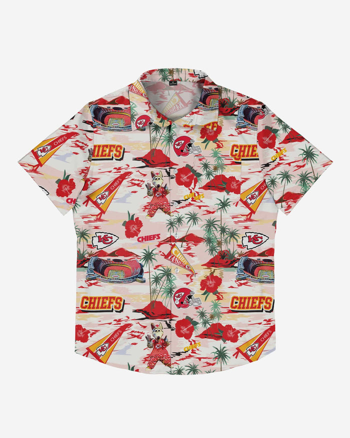 Kansas City Chiefs Thematic Stadium Print Button Up Shirt FOCO - FOCO.com