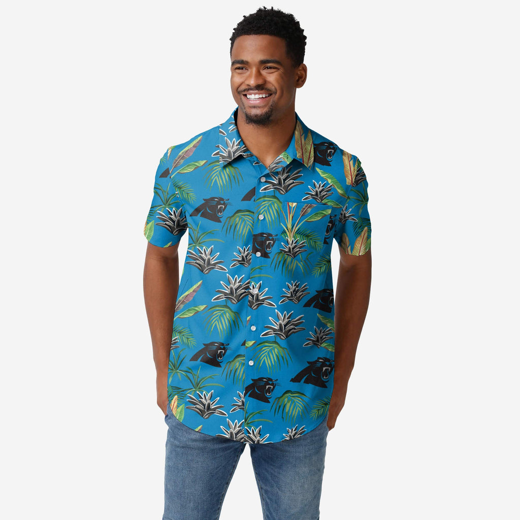 Carolina Panthers Victory Vacay Button Up Shirt FOCO S - FOCO.com