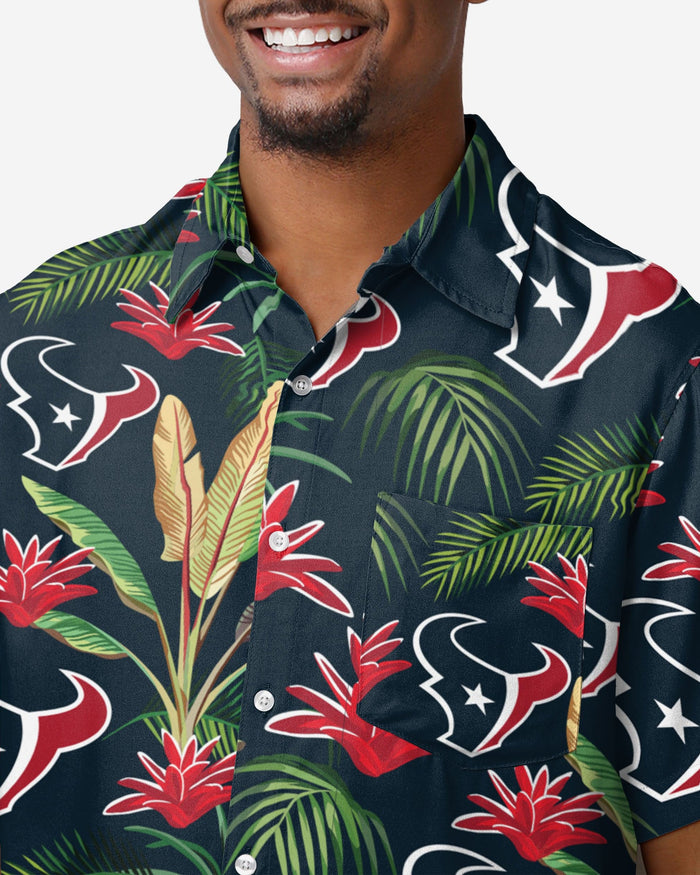 Houston Texans Victory Vacay Button Up Shirt FOCO - FOCO.com