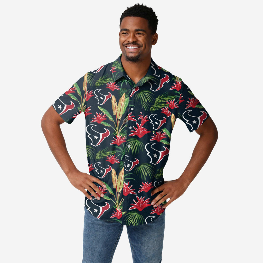 Houston Texans Victory Vacay Button Up Shirt FOCO S - FOCO.com