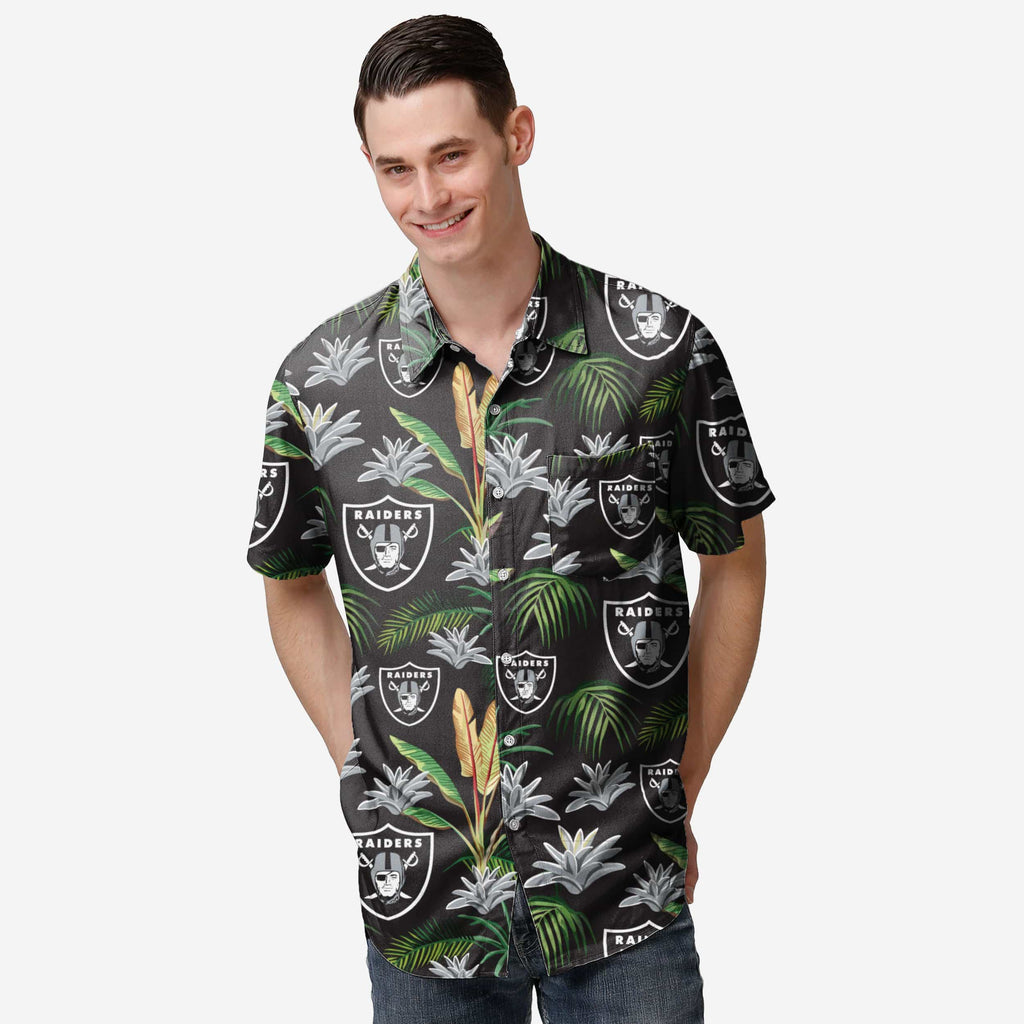 Las Vegas Raiders Victory Vacay Button Up Shirt FOCO S - FOCO.com