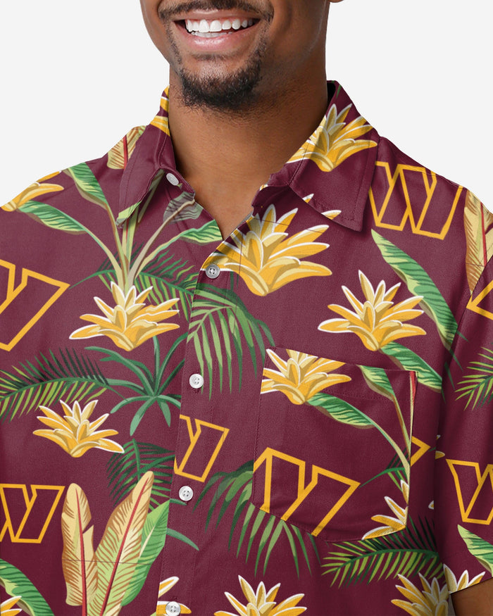 Washington Commanders Victory Vacay Button Up Shirt FOCO - FOCO.com