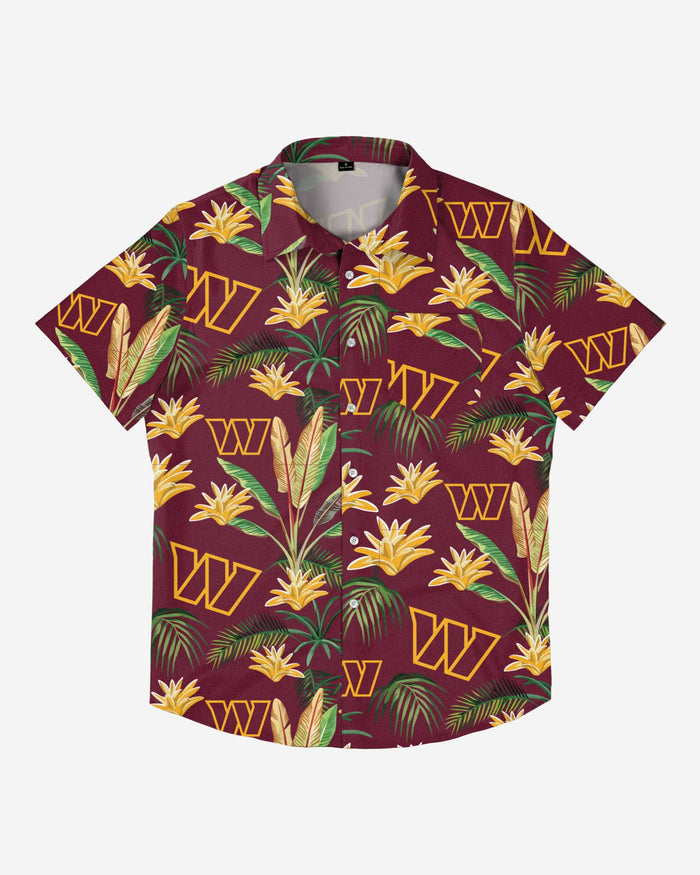 Washington Commanders Victory Vacay Button Up Shirt FOCO - FOCO.com