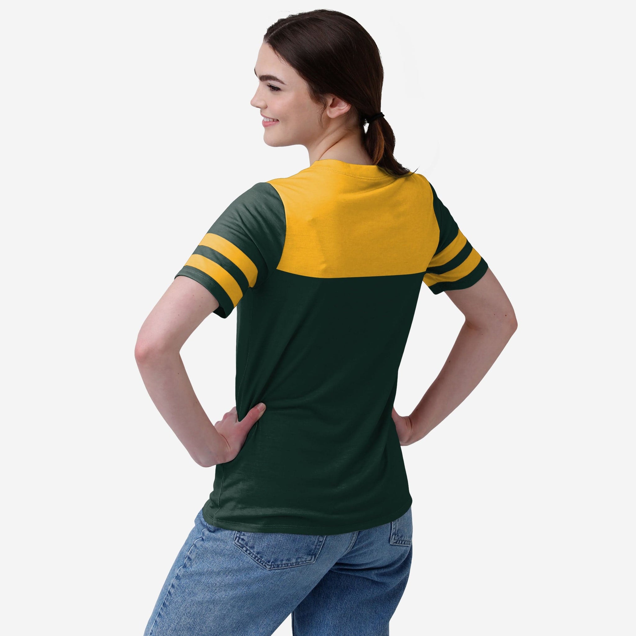 Green Bay Packers Women's Stripe Sleeve Tunic - Green