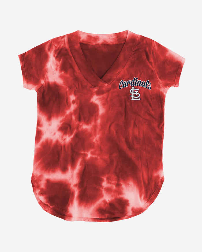 FOCO St Louis Cardinals Womens Tie-Dye Rush Oversized T-Shirt, Size: XL