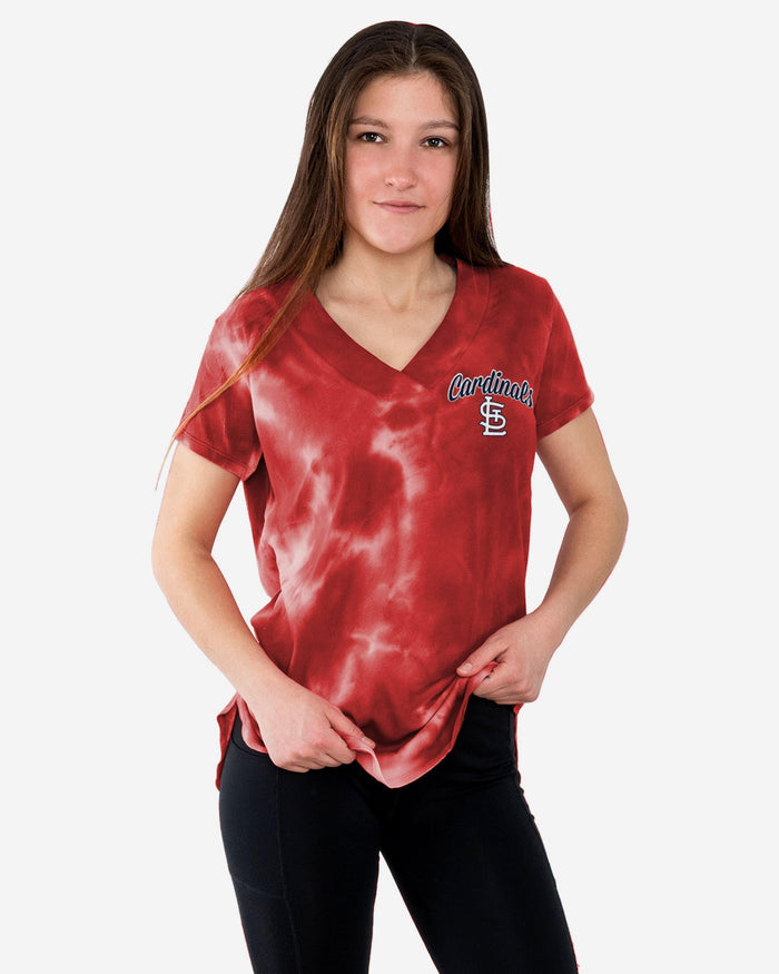 St Louis Cardinals Womens Tie-Dye Rush Oversized T-Shirt FOCO