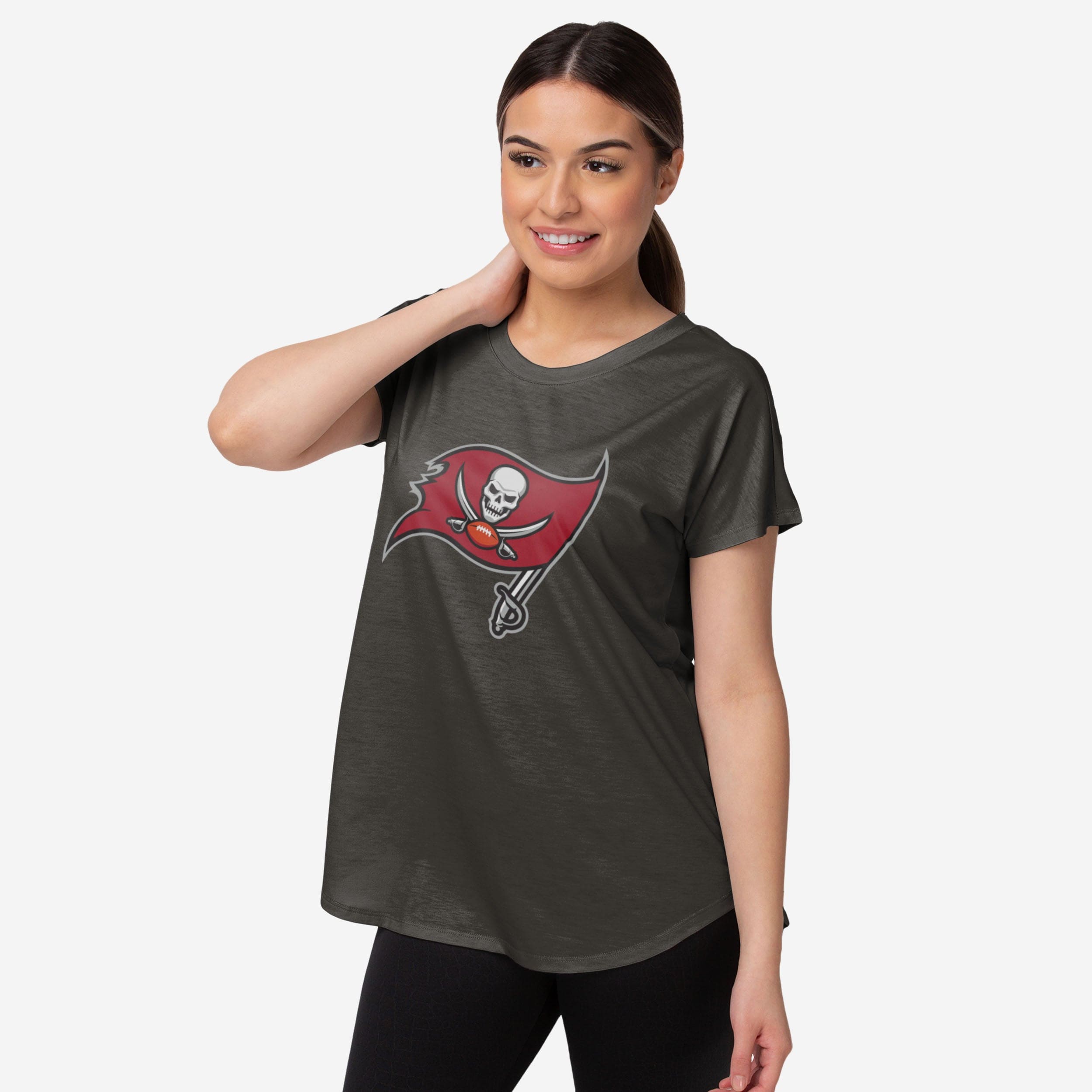 Foco Tampa Bay Buccaneers NFL Womens Wordmark Black Tunic Top - S