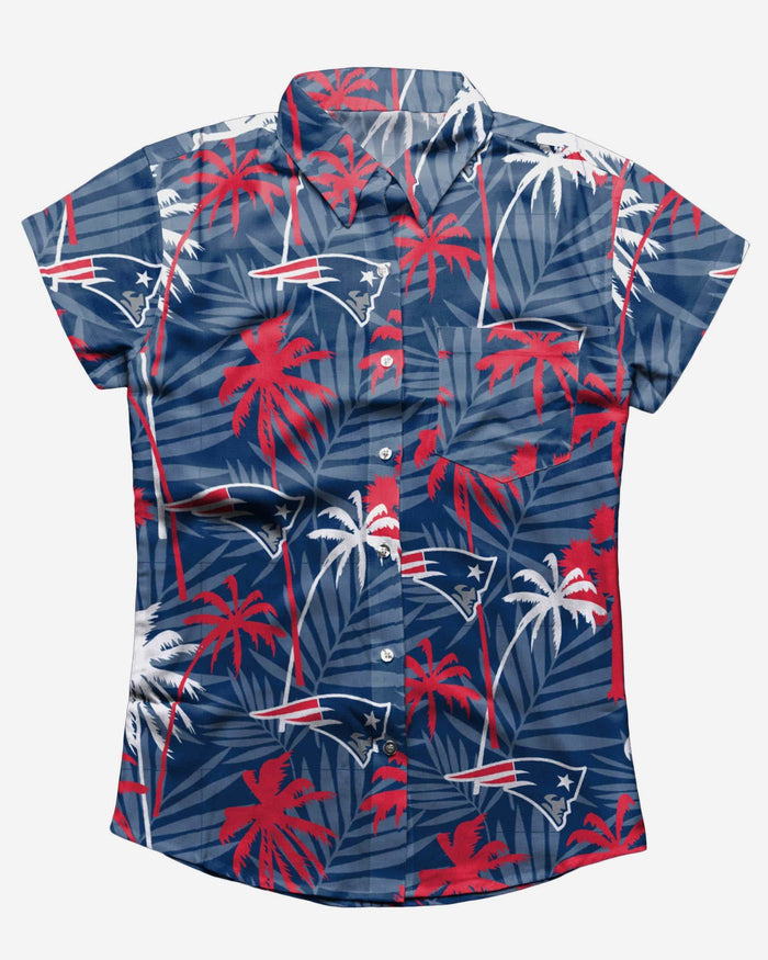 New England Patriots Tropic of Da Palms Womens Button Up Shirt FOCO - FOCO.com