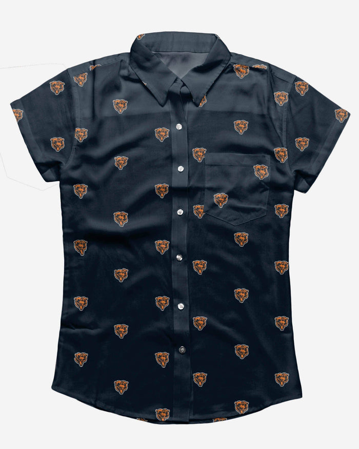 Chicago Bears Logo Blast Womens Button Up Shirt FOCO - FOCO.com