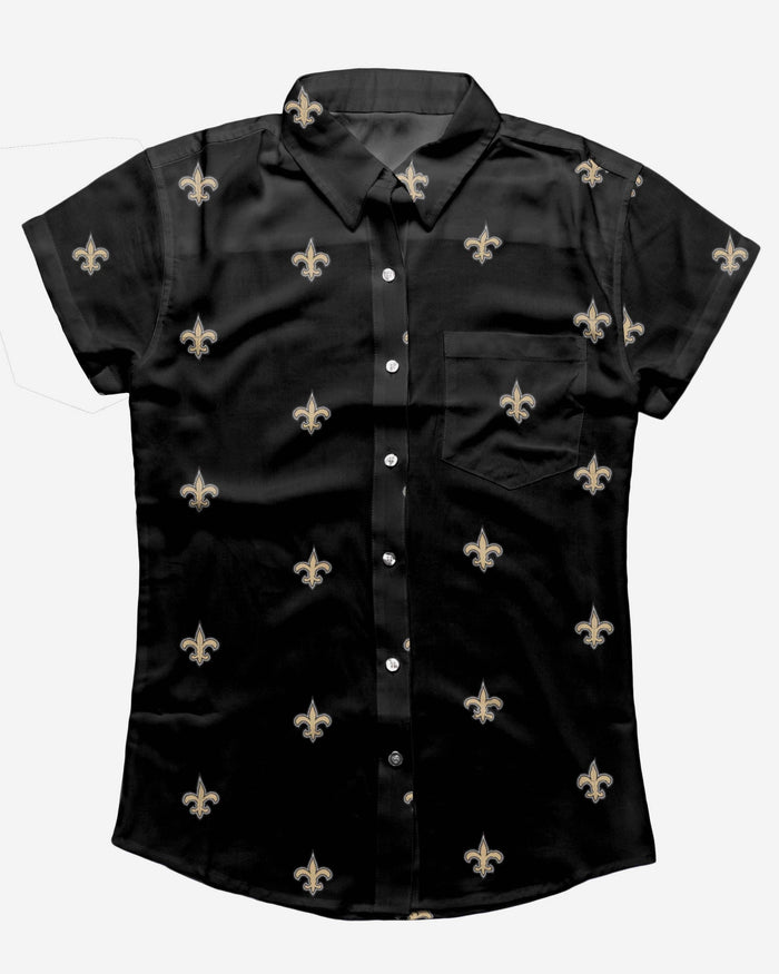 New Orleans Saints Logo Blast Womens Button Up Shirt FOCO - FOCO.com