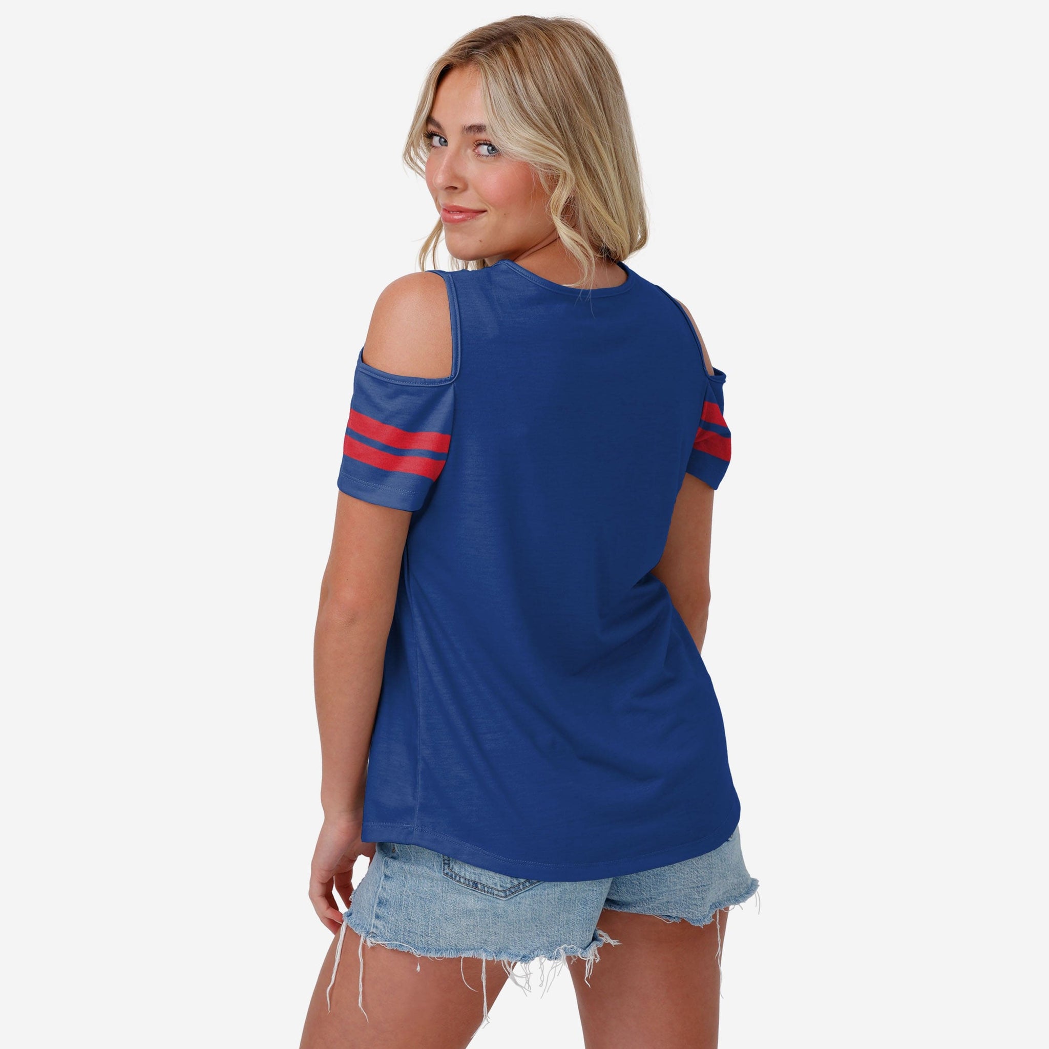 FOCO Buffalo Bills NFL Womens Cold Shoulder T-Shirt