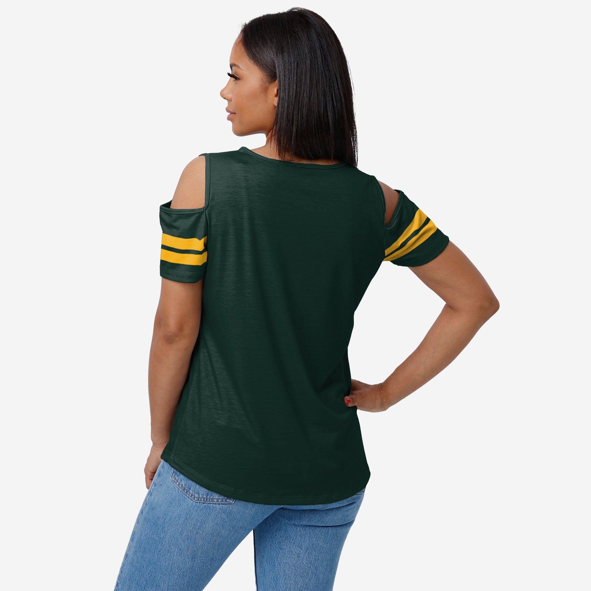 This Girl Loves Her Green Bay Packers Women's Off Shoulder T-shirt