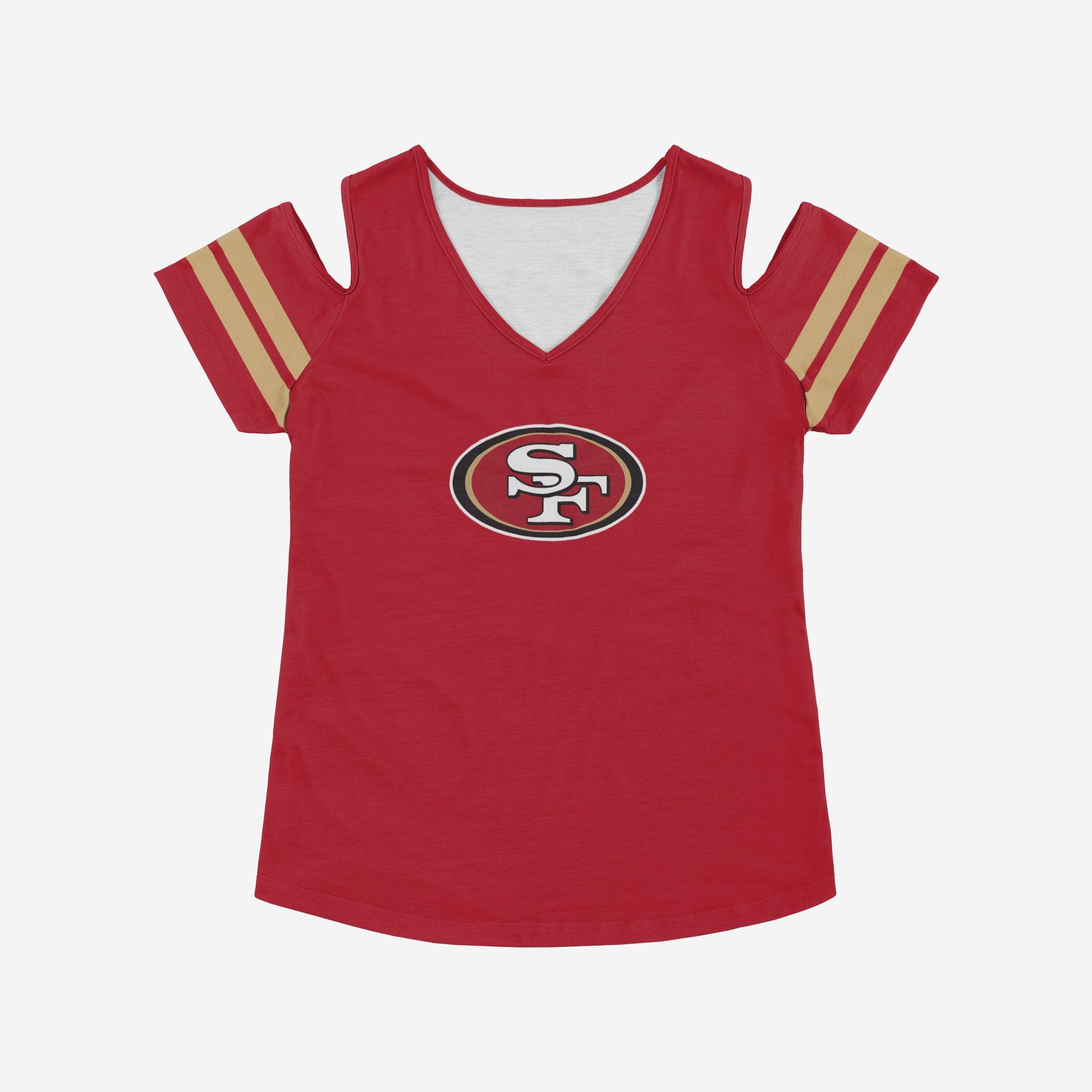 San Francisco 49ers 2PCS Women High Slit T Shirts High Waist