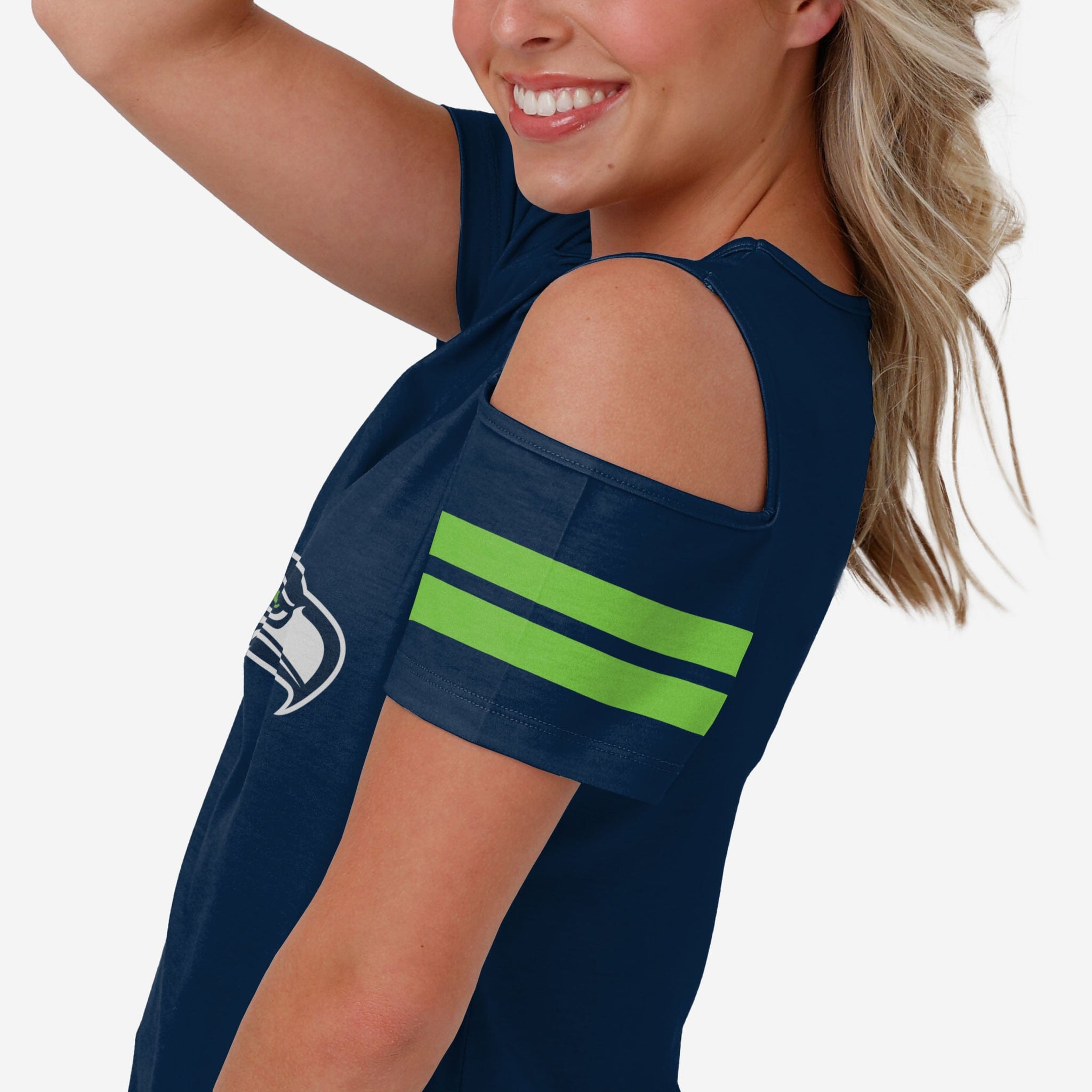 Seattle Seahawks Wordmark Short Sleeve Flannel Shirt by FOCO - CLARKtoys