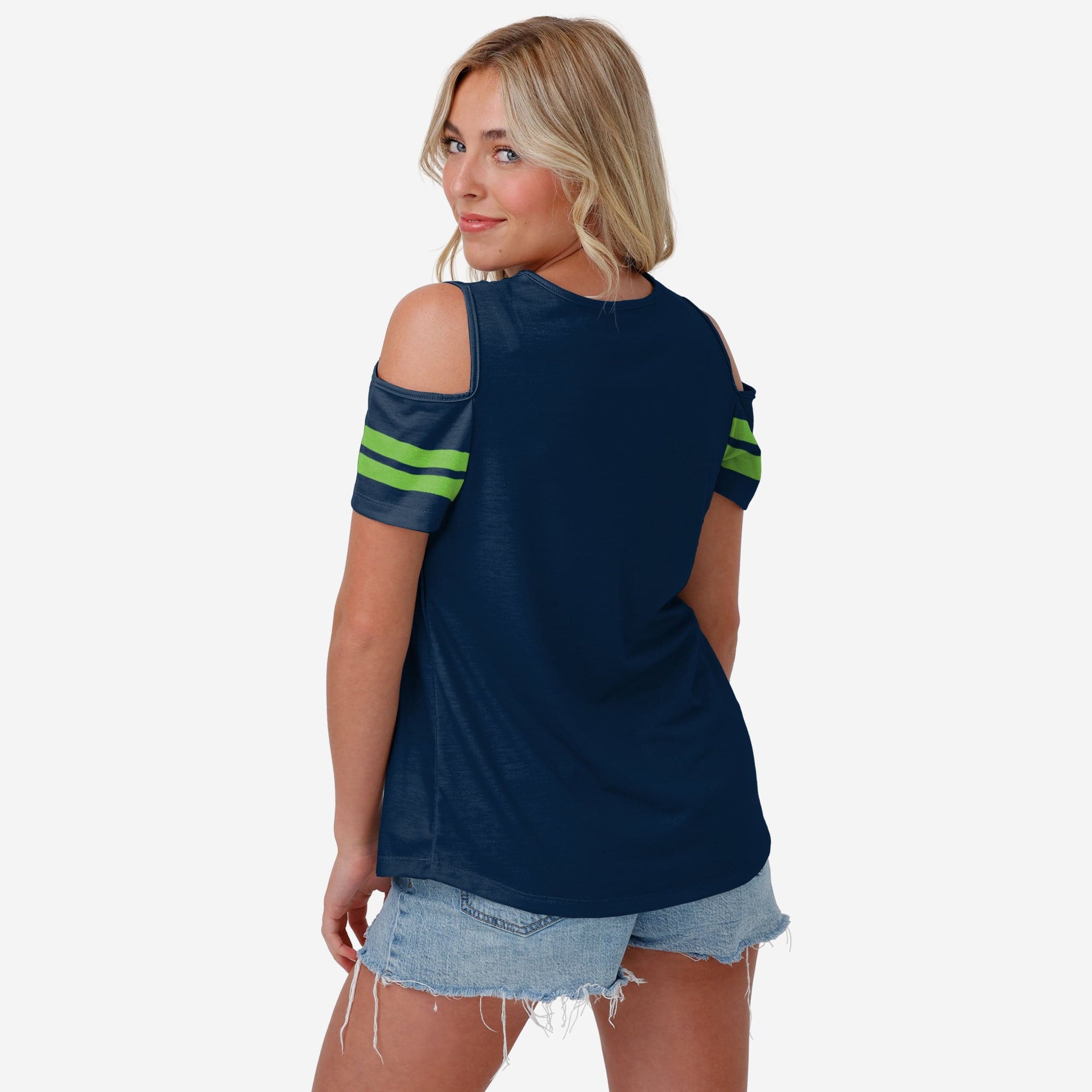 Seattle Seahawks Wordmark Short Sleeve Flannel Shirt by FOCO