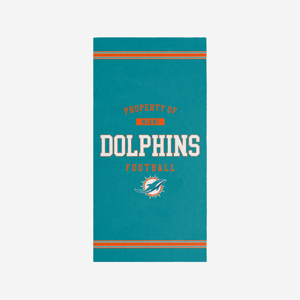 Miami Dolphins Property Of Beach Towel FOCO - FOCO.com