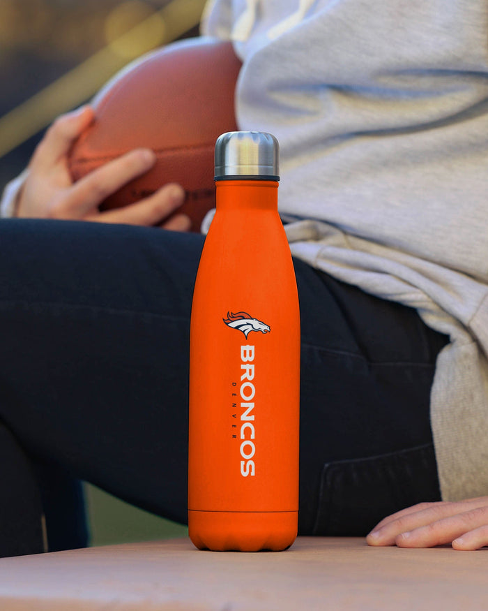 Denver Broncos Wordmark Chill Water Bottle FOCO - FOCO.com