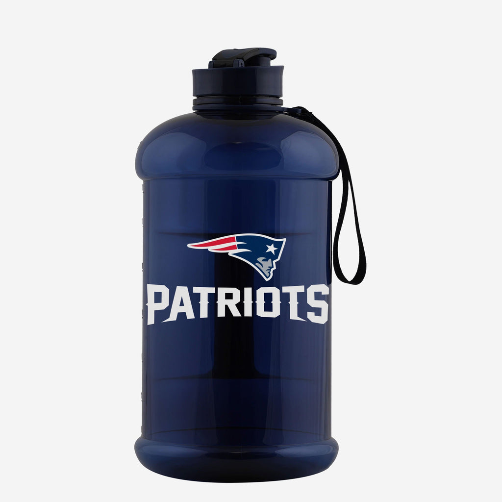 New England Patriots Large Team Color Clear Sports Bottle FOCO - FOCO.com