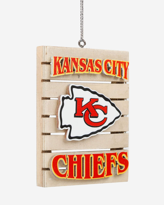 Kansas City Chiefs Wood Pallet Sign Ornament FOCO - FOCO.com