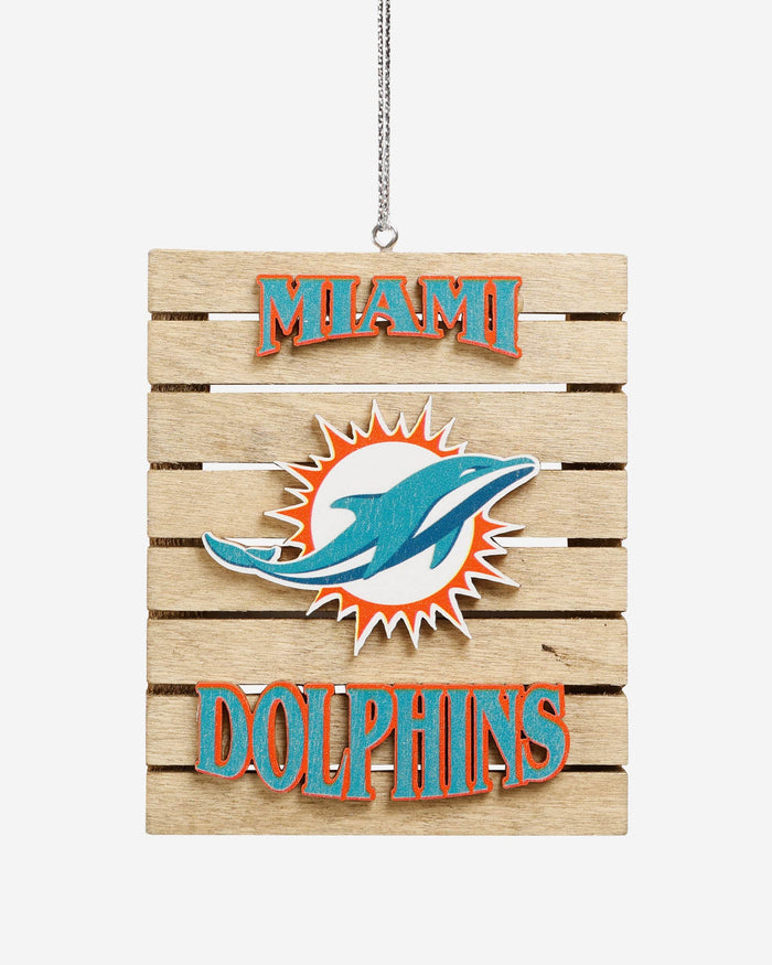 Miami Dolphins Wood Pallet Sign Ornament FOCO - FOCO.com