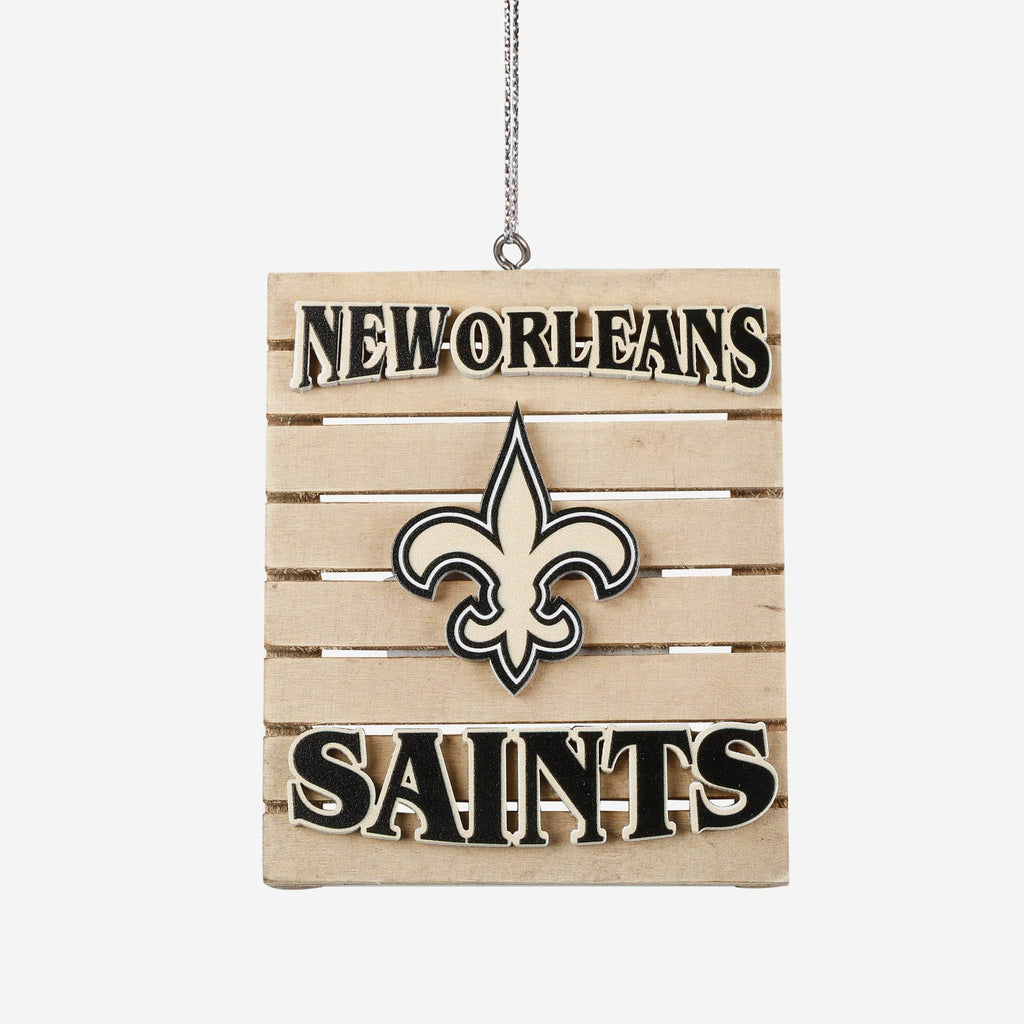 New Orleans Saints Wood Pallet Sign Ornament FOCO - FOCO.com